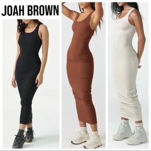 Joah Brown Black FlexRib
Bodycon Maxi Dress